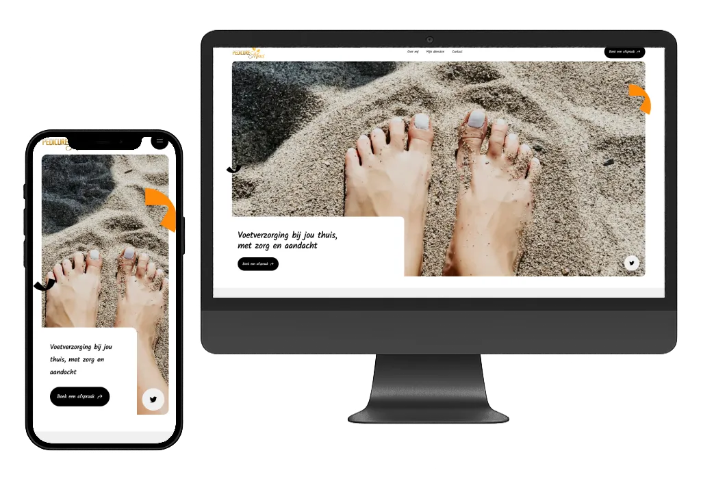 Website van Pedicure Merci